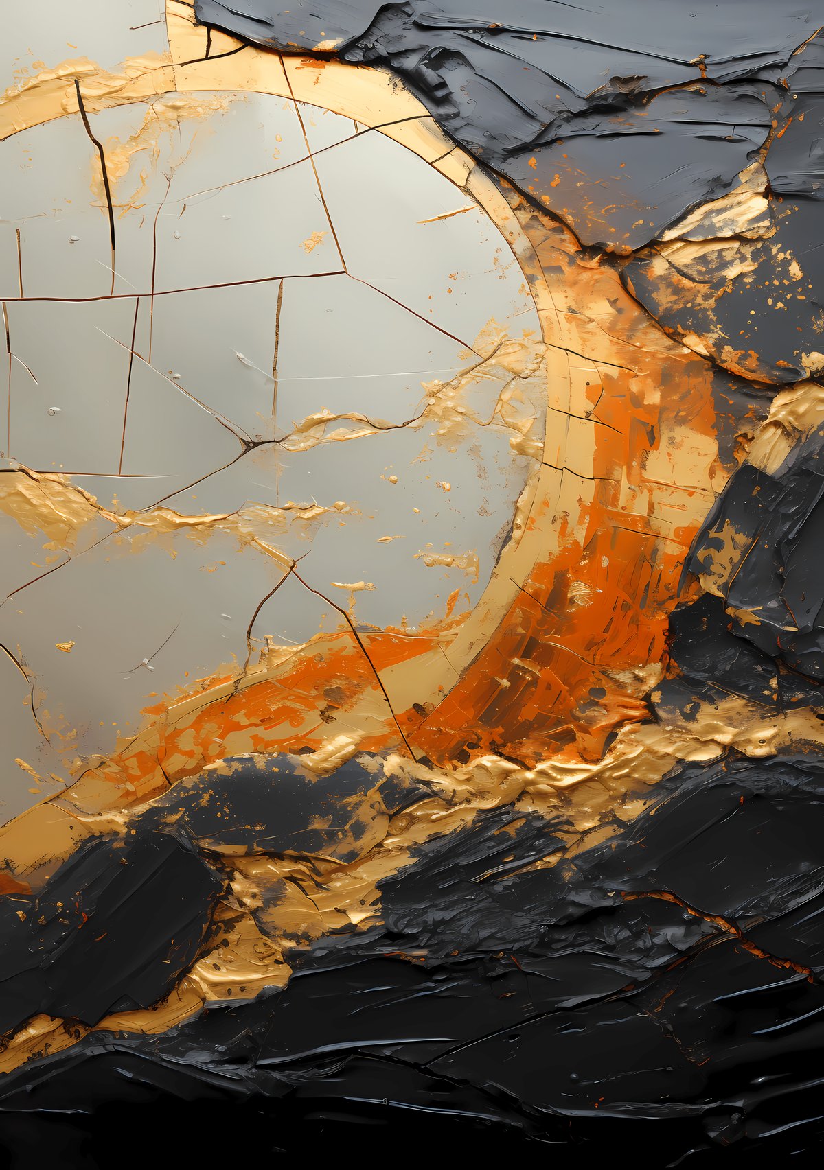 Fractured Tides — A wave fractures mid-crash — immense power suspended, transformed into something fragile and magnificent.