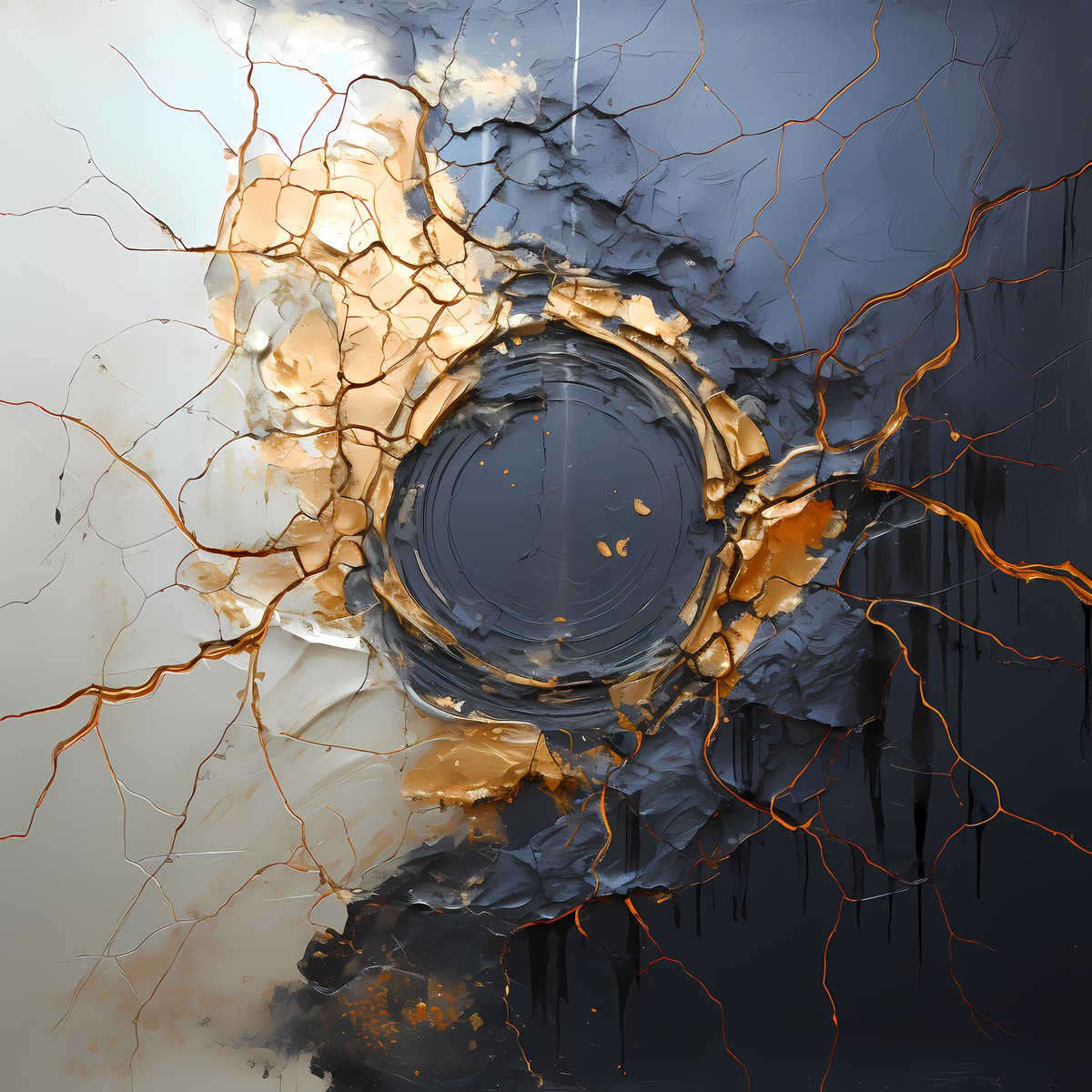 Duality of Life — Two natures coexist within a single form — neither defeating the other, both made more vivid by the presence of gold.